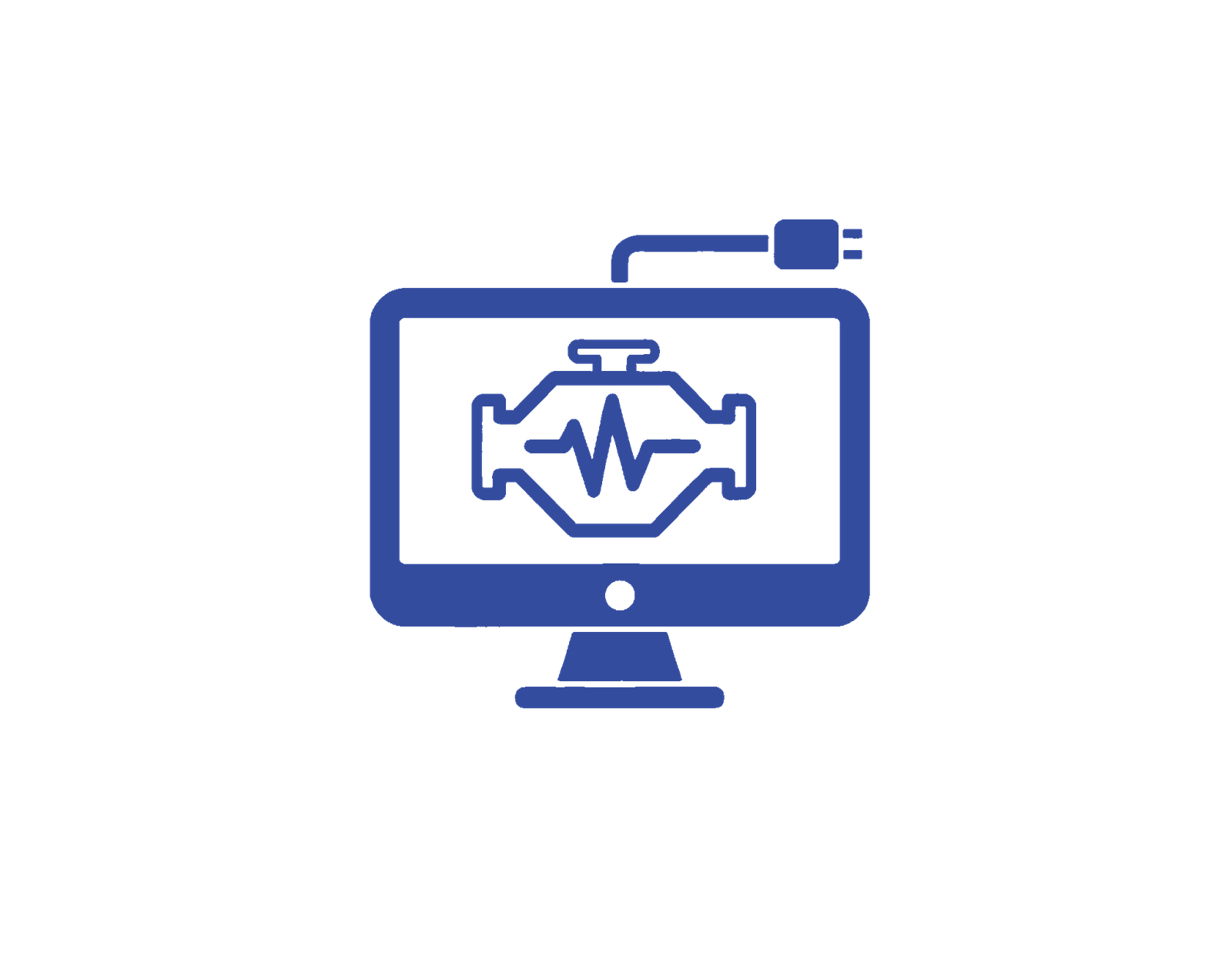 engine monitor icon solid blue